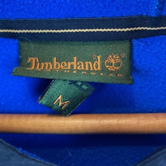 Timberland Blue & Black Long Sleeve Hoodie Sweatshirt M - Picture 6 of 7